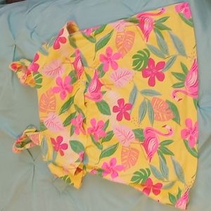 Tropical flamingo top
